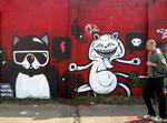 Street art, grafiti, murali